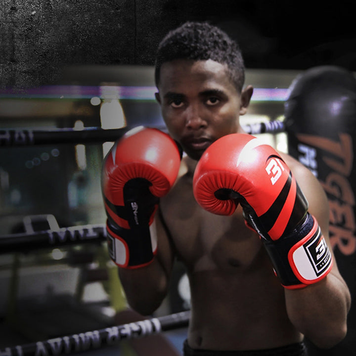Fighting Muay Thai training punching gloves